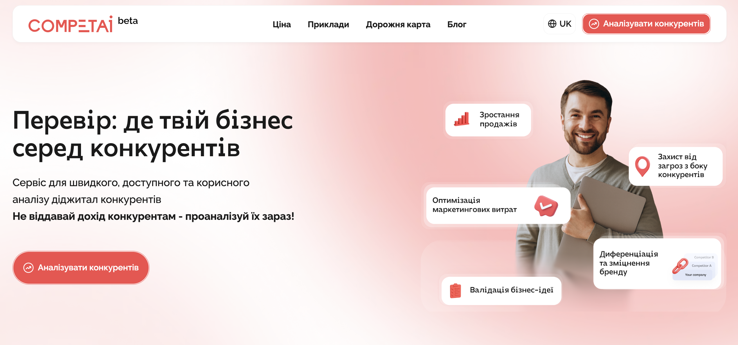 CompetAI - аналіз конкурентів